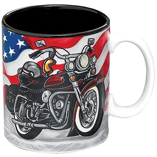 *All American Motorcycle Biker Club Coffee Mug, 12oz - Father’s Day - Dad Gifts