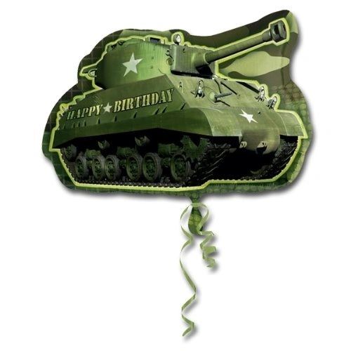 *Camouflage Army Tank Super Shape Foil Balloon, 26in