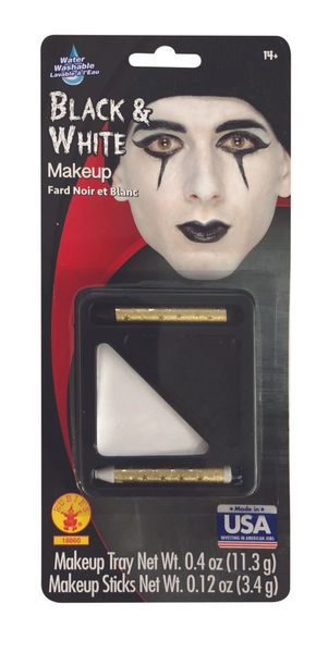 *Black & White Makeup Kit - Base, Sticks, Face Paint