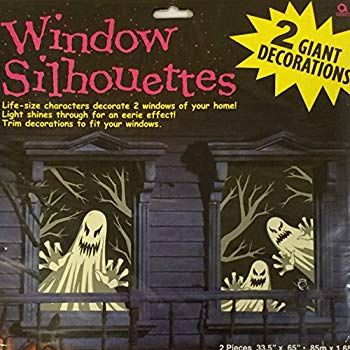 *Giant Ghost Window Silhouettes, 2pcs - 33x65in - Halloween Decorations