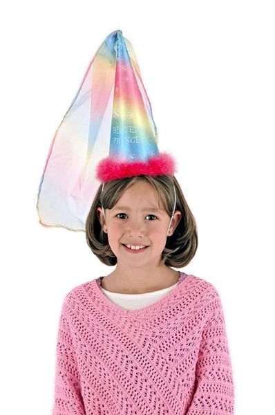 Rainbow Fairy Tale Birthday Princess Cone Hat