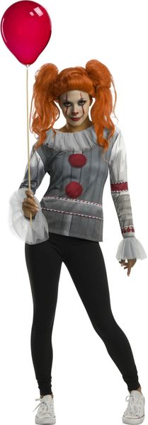 *Pennywise Female IT Movie Costume Top, Women's Large - Halloween Sale