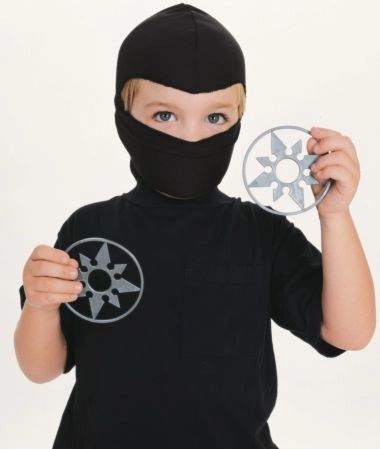 Black Ninja Accessory Kit, Ninja Stars - Halloween Spirit - under $20