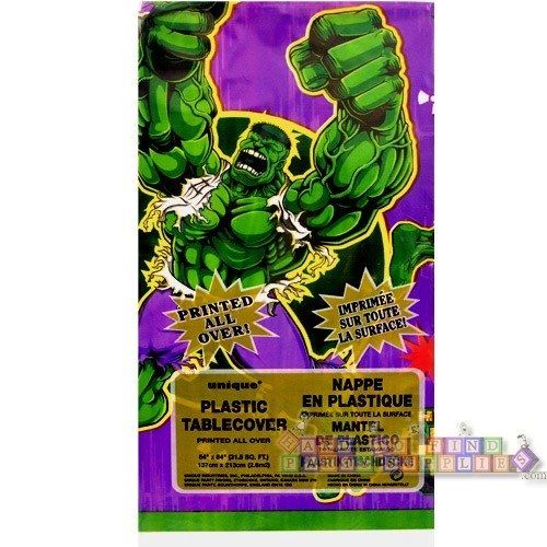 *Rare Incredible Hulk Birthday Table Cover, 54x84in