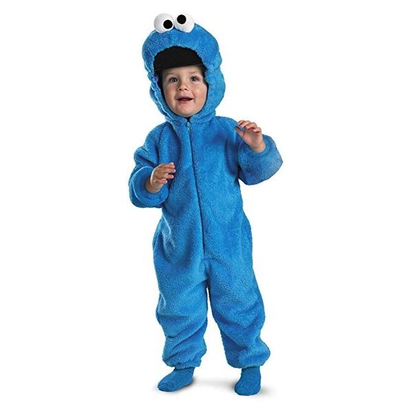 *Kids Sesame Street Cookie Monster Costume, Unisex - Toddler 2T - Halloween