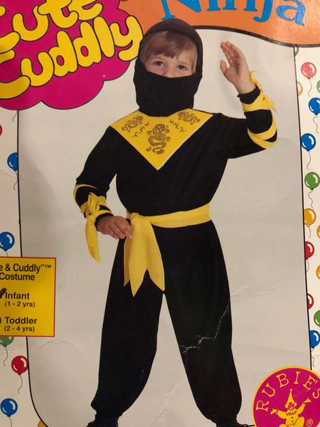 Black Ninja Infant Boys Costume Age 1-2 - Purim - After Halloween Sale - under $20