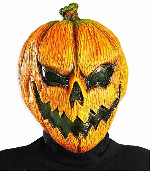 Scary Pumpkin Head Jack-O-Lantern Latex Mask - Halloween - Pumpkin Mask - under $20-