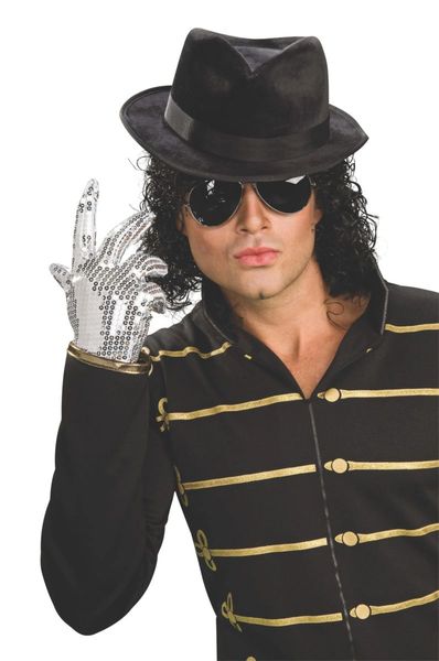 Adult Michael Jackson Silver Sequin Glove - Licensed - Halloween - Purim - under $20