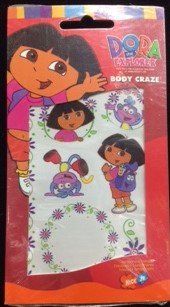 Dora the Explorer Temporary Body Art Tattoos By Body Craze - Sale