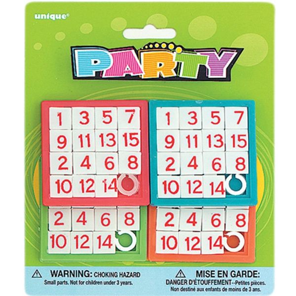 Number Puzzle Toy Party Favors - 4ct