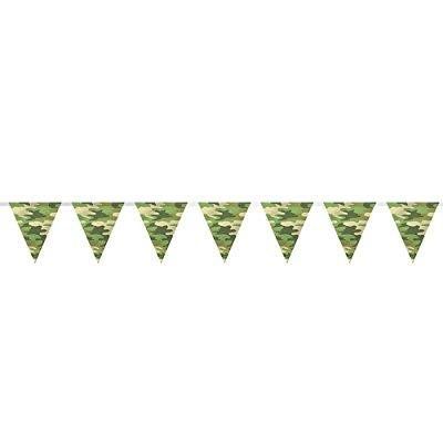 BOGO SALE - Camouflage Pennant Flag Banner Decoration, 8ft -Indoor/Outdoor - Military, Army - Birthday Party