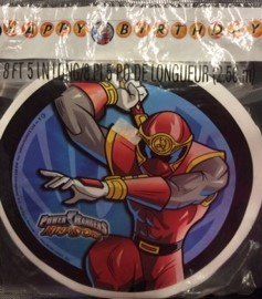 *Rare Power Ranger Ninja Storm Happy Birthday Banner Decoration