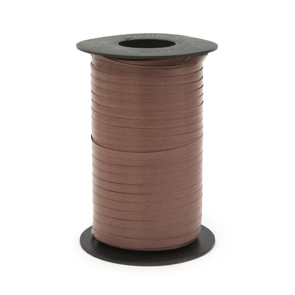 Chocolate Crimped Curling Ribbon, 3/16 Inch by 500 Yards - Brown Ribbon
