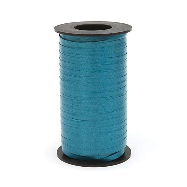 Teal Crimped Curling Ribbon, 3/16 Inch by 500 Yards - Teal Ribbon