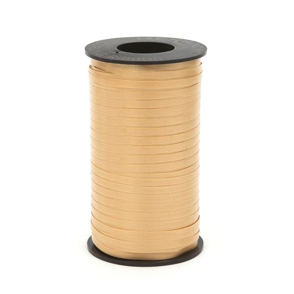 Gold Crimped Curling Ribbon, 3/16 Inch by 500 Yards - Gold Ribbon
