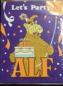 Rare BOGO SALE - Vintage Let's Party Alf Birthday Invitations, Purple, 8ct - TV Show - Discontinued