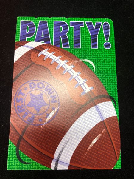 *First Down Football Invitations, 8ct - NFL Sports