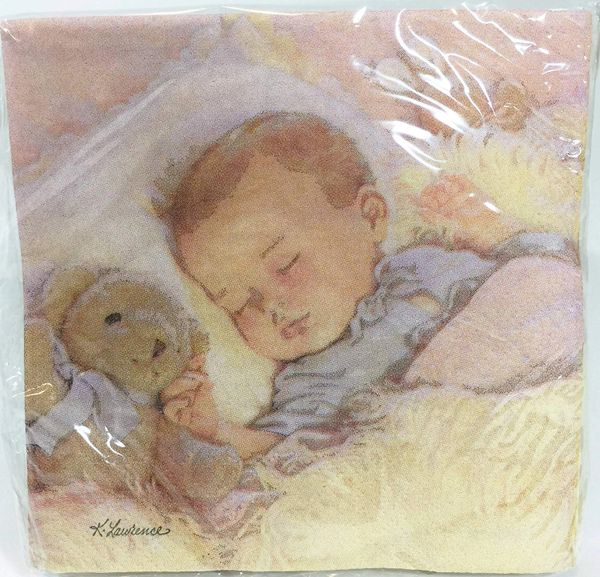 BOGO SALE - Baby Shower Beverage & Luncheon Party Napkins, 16ct - Lullaby & Goodnight - Christening - Baptism