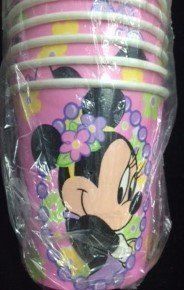 BOGO SALE - Vintage Disney Dress Up Minnie Mouse Birthday Party Cups, 7oz, 8ct