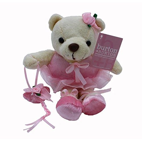 *Ivory Ballerina Teddy Bear Plush in Pink Tutu, 9in - Mom Gifts