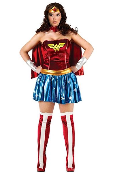 Plus Size Wonder Woman Costume Dress, Size 14-16 - Plus Size - After Halloween Sale