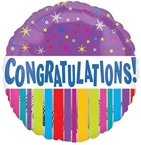 *Congratulations! Stars & Stripes Foil Balloon, 18in