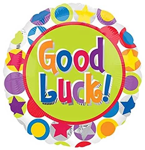 *Colorful Polka Dots Good Luck Foil Balloon, 18in
