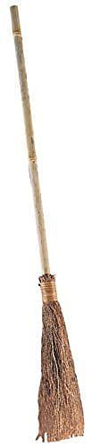 *Deluxe Girls Witch Broom - Short Wood Broomstick, 30in - Halloween