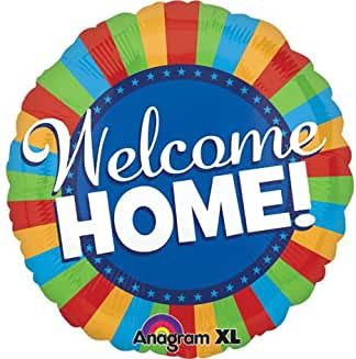 Jumbo Welcome Home! Round Super Shape Foil Balloon, 32in - Colorful