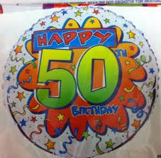 50th Birthday Foil Balloon, 18in