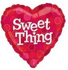 (#7) Sweet Thing Balloon, Dots Heart Shape Red Foil Balloon, 18in - Girlfriend - Just Because - Valentines Day