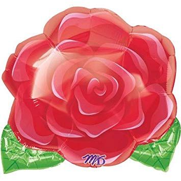 Red Rose Foil Balloon, 18in - Love - Mom Gifts - Mother's Day