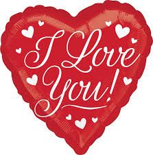 *I Love You Heart Shape Red Foil Balloon, 18in - Just Because