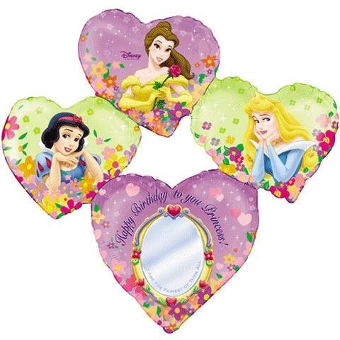 *Rare Disney Princesses Mirror Happy Birthday Cluster Super Shape Foil Balloon