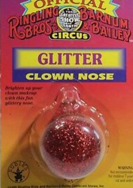 Rare Ringling Brothers Circus Glitter Clown Nose - After Halloween Sale - Purim - under $20