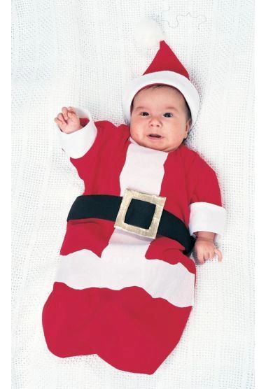 SALE - Santa Clause Bunting Baby Costume, Red - Up to 9m, Christmas Holiday Sale