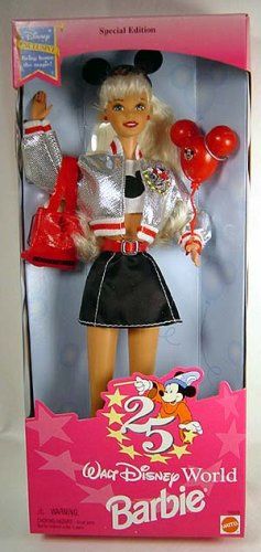 DOLL SALE - WDW Walt Disney World Barbie 25th Anniversary Special Edition - 1996