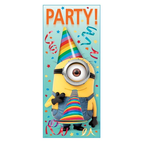 Despicable Me Minions Birthday Party Door Poster, Wall Decoration, Indoor/Outdoor- 27x60in