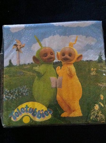 *Vintage Teletubbies Party Beverage Napkins, 16ct, 1997