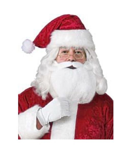 Santa Accessory Set, White Hair, Beard - Christmas - Halloween Spirit - under $20