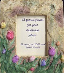 *Floral Tulips Picture Frame, 6in, 2x3 Photo - Mom Gifts