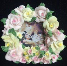 *3D Roses Picture Frame, 5in 2x2 Photo - Mom Gifts