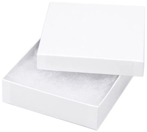 *White Jewelry Gift Boxes 3.5x3.5in - 3ct