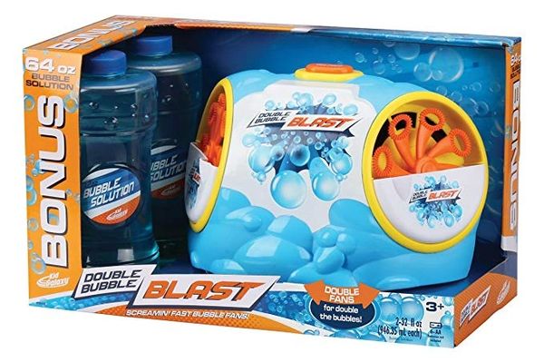 Kid Galaxy Double Bubble Blast with Bonus 32 oz. Bubble Solution (total 64oz) - Kids Summer Fun - Birthday Party Fun