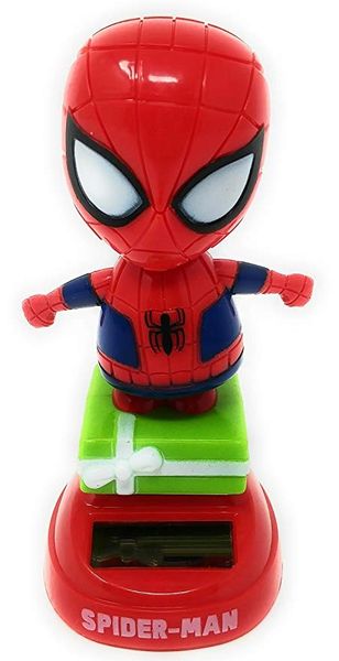 Marvel Solar Spider-Man Toy Bobblehead Figure, 5in - (Spiderman Toys)