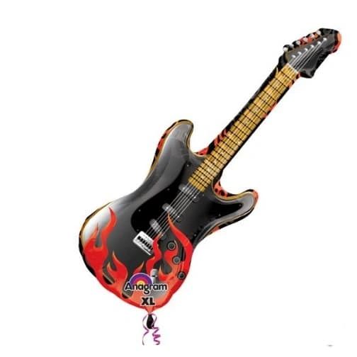 Electric Guitar Super Shape Foil Balloon, 39in - Rock Star - Rock n Roll