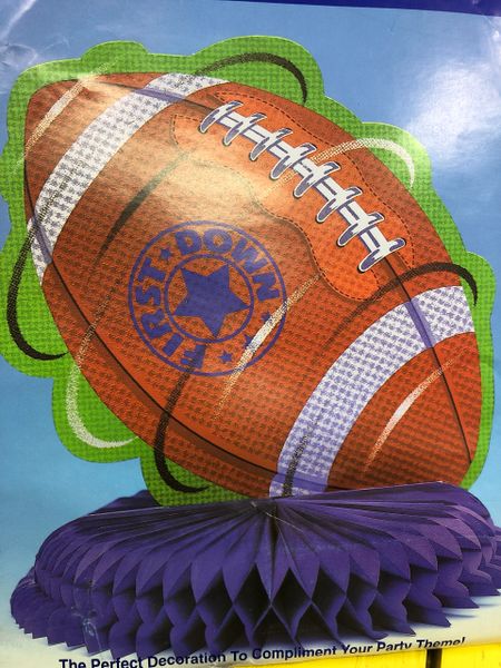 *First Down Football Party Table Centerpiece Decoration, 9.5in - NFL Sports