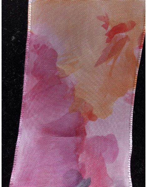 *Pink Floral Wide Wired Fabric Ribbon, 3in x 10yds - 2 Rolls