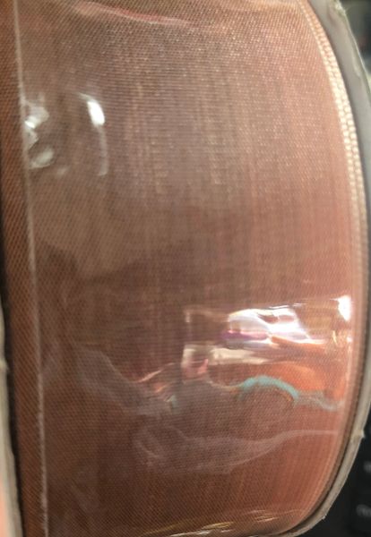 *Peach and Brown Sheer Fabric Ribbon 1.5x10yds