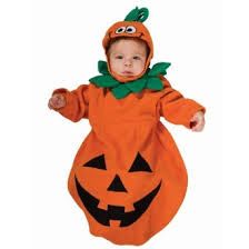 *Halloween Pumpkin Bunting Baby Costume, Infant 6-12 months